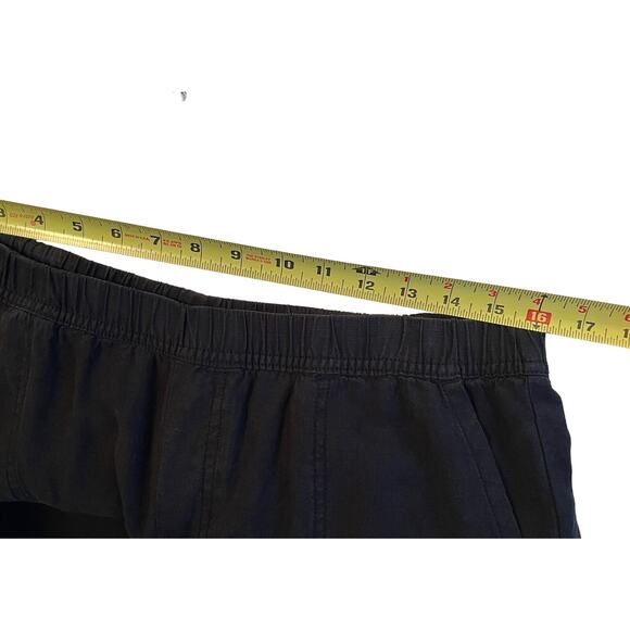 Like new $168 Splendid Angie Wide Leg Palazzo Pant Black Large Linen Blend - Picture 11 of 11